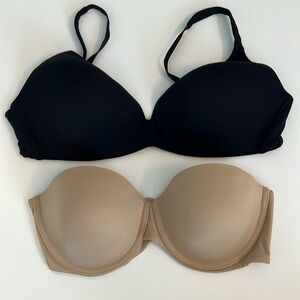 LOT! Two 36D Bras! Victoria’s Secret Ipex and Maidenform Strapless Bra